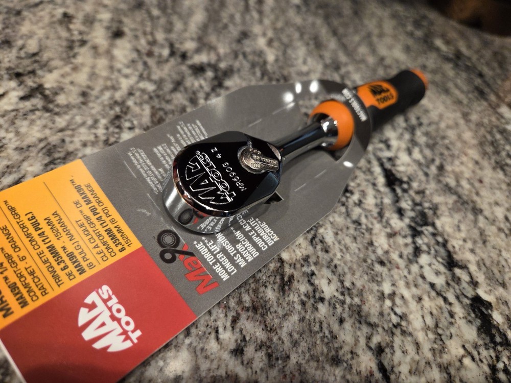 Mac Tools Max90 1/4" Soft Grip Ratchet - ORANGE