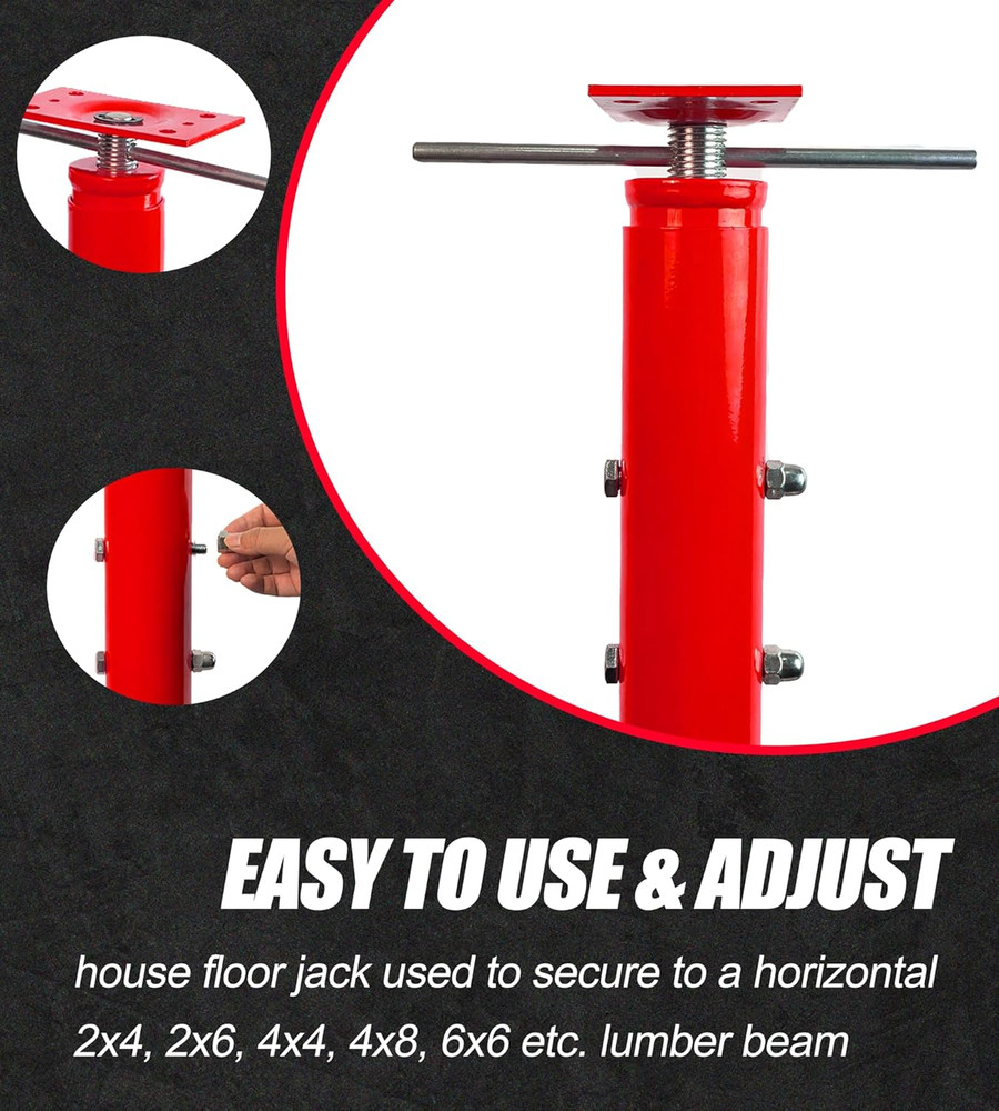 2 Pack House Jack Post Pole for Leveling, 48"-96" Adjustable House Floor Jacks,