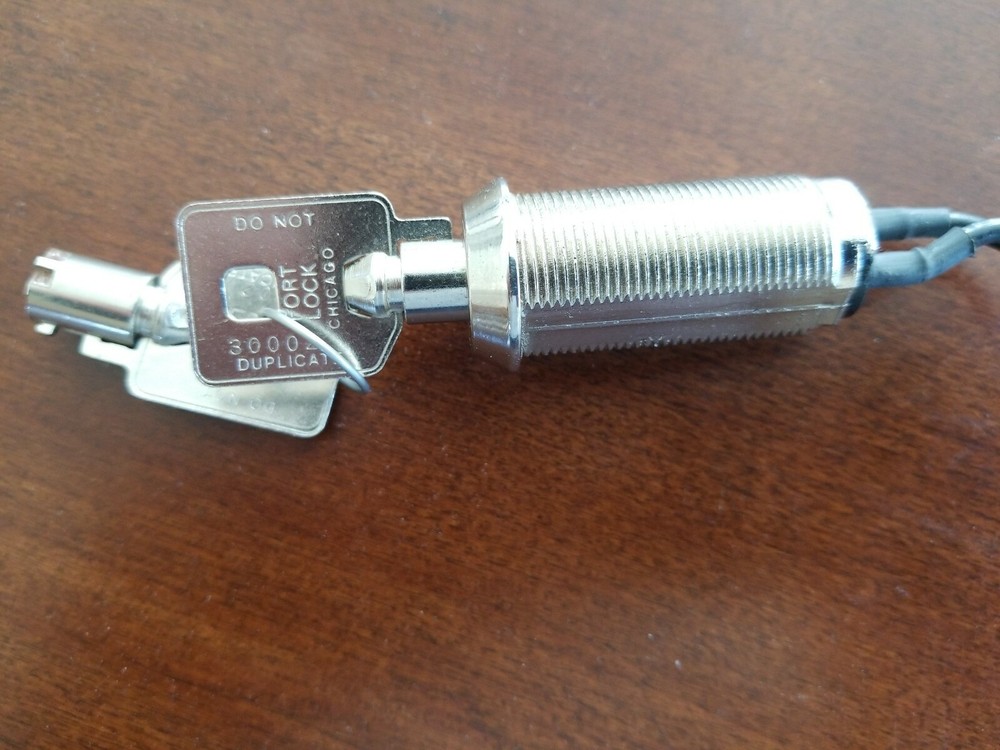 Gem Fort Lock Tubular Electronic Security 2-Wire Switch Lock w/ Two Coded Keys