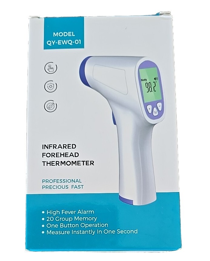 Infrared Forehead Thermometer ~ QY-EWQ-01 ~ One Button Operation ~ Memory
