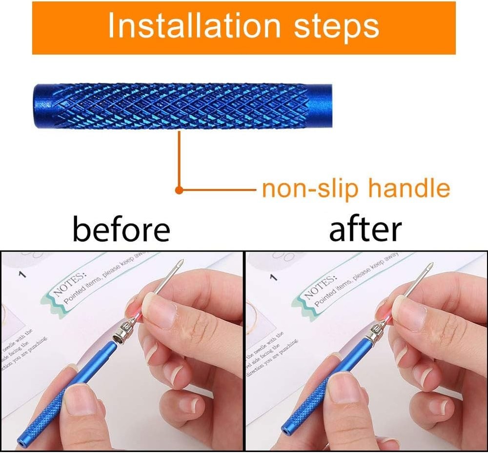 Punch needle embroidery kit with tools