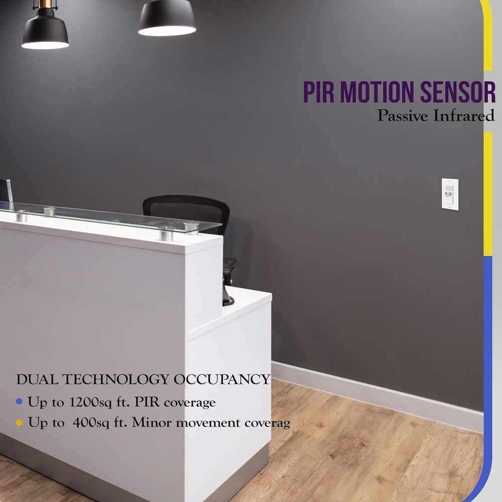 Dual Technology Motion Sensor Switch for Enhanced Accuracy in Indoor Spaces