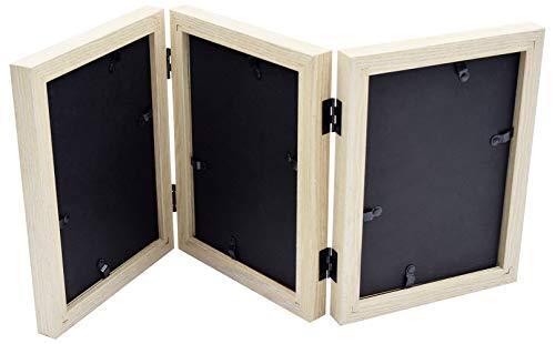 Frametory, 5x7 Triple Picture Frames Hinged 3 Photos Frame Collage, Three