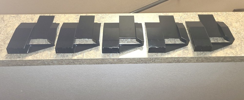 (AP) AUTOMATIC PRODUCTS SNACK MACHINE plastic chip shelf fronts - qty. 5