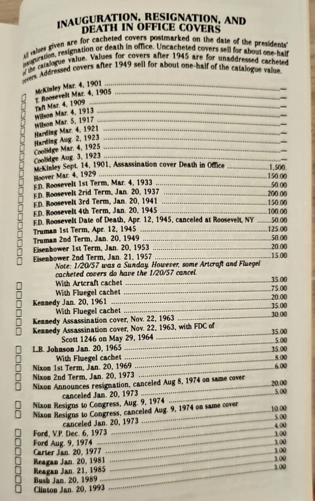 Vtg. 1996 SCOTT U.S. First Day Cover Catalogue & Checklist Book