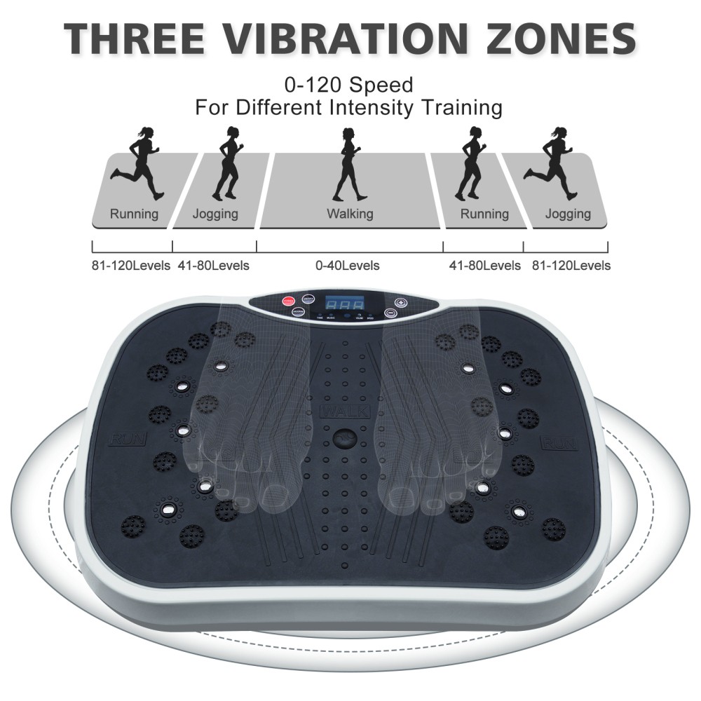 Vibration Exercise Platform - Weight Loss & Toning Training Machine Grey