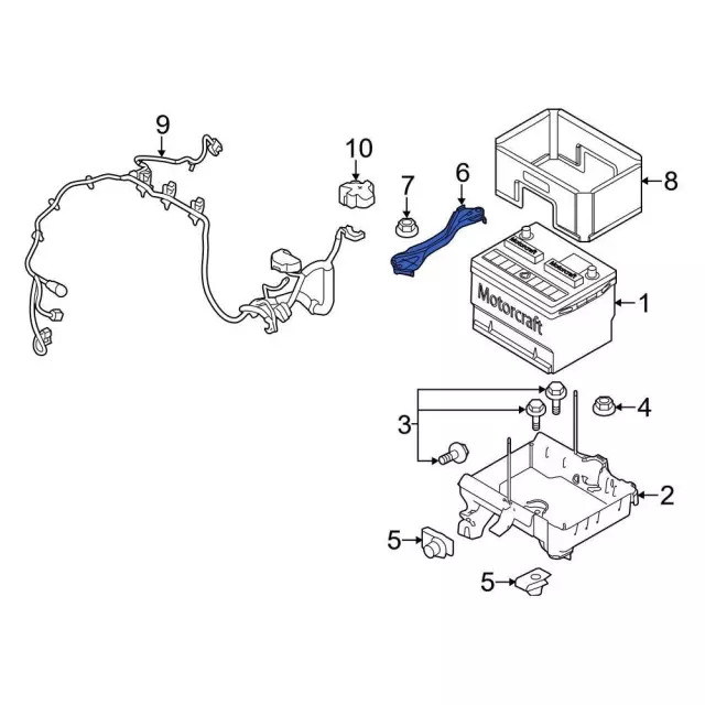 Genuine Ford Battery Hold Down Frame AG1Z10756B
