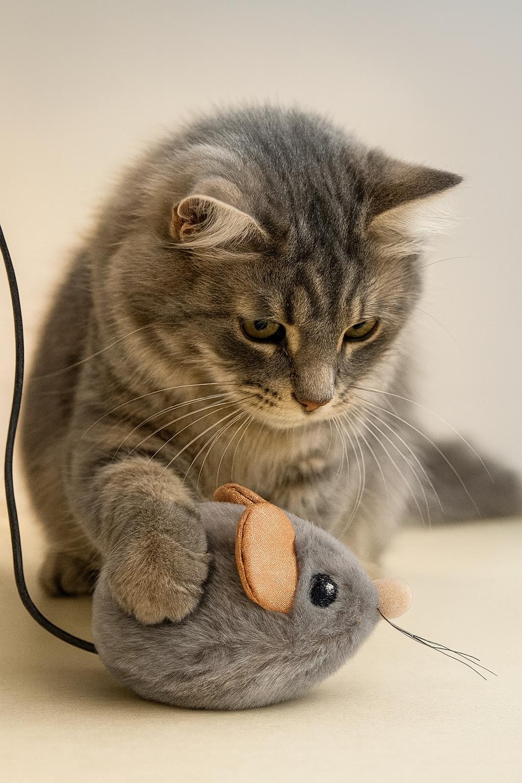 Squeak Squeak Mouse: Realistic Sound Cat Toy with Catnip Boost