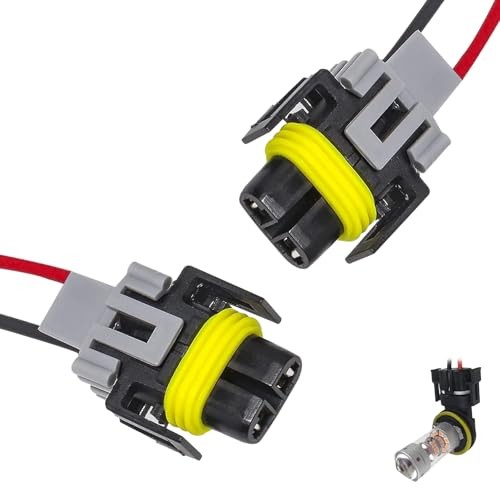 2 PCS Fog Light Connector Plug, H11 Connector Wiring Harness Socket,