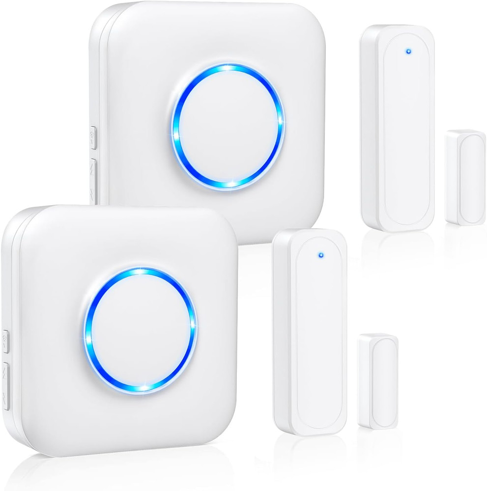 Wireless Door Chime Alarm with 600 FT Range - Easy Install Contact Sensor