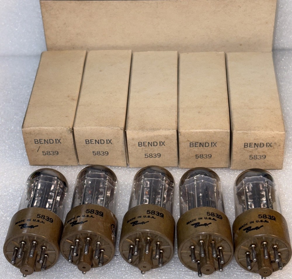 Sleeve (5) Bendix 5839 Rectifier Tubes New In Box