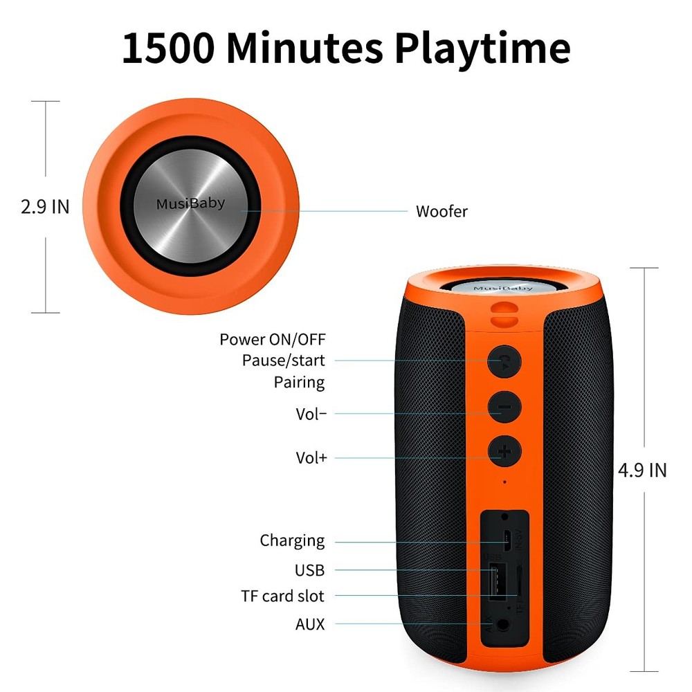 Bluetooth Speaker, Speakers Bluetooth Wireless,Waterproof,Outdoor,Portable Sp...