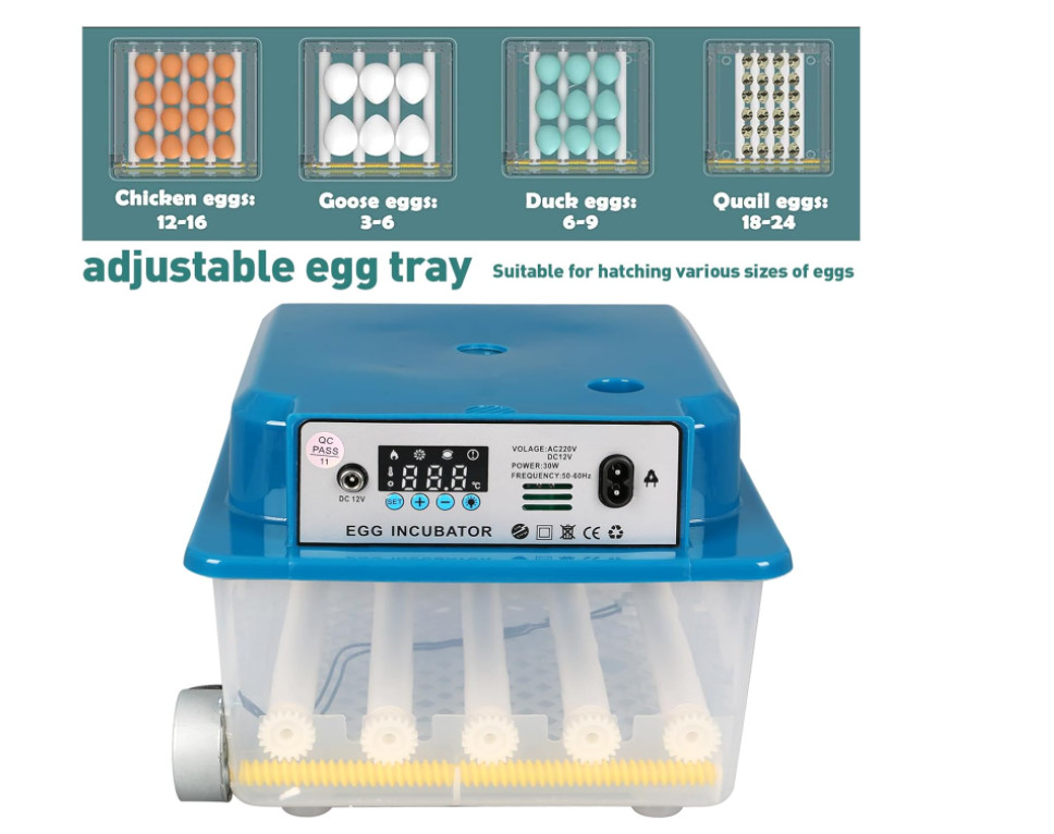 Automatic Incubator, Poultry Egg Incubator with Automatic Rotation System