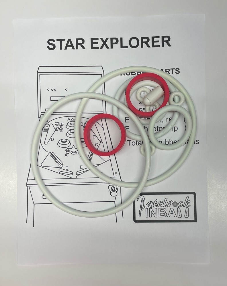 1977 Philips Star Explorer Pinball Machine Rubber Ring Kit