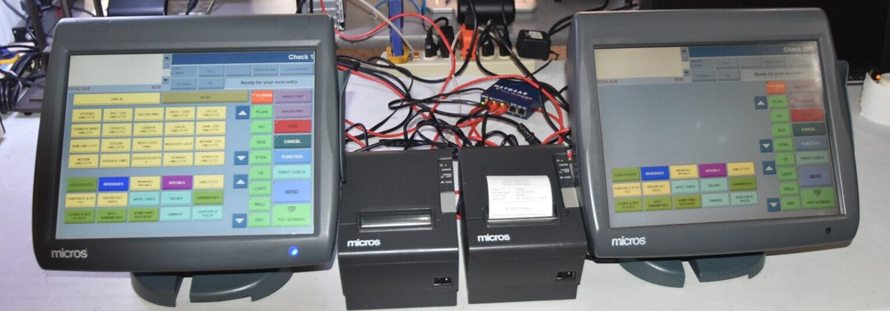 Oracle/Micros 2 Terminal Ws5 Ttwo terminal, stand,  e7 , RECONDITIONED