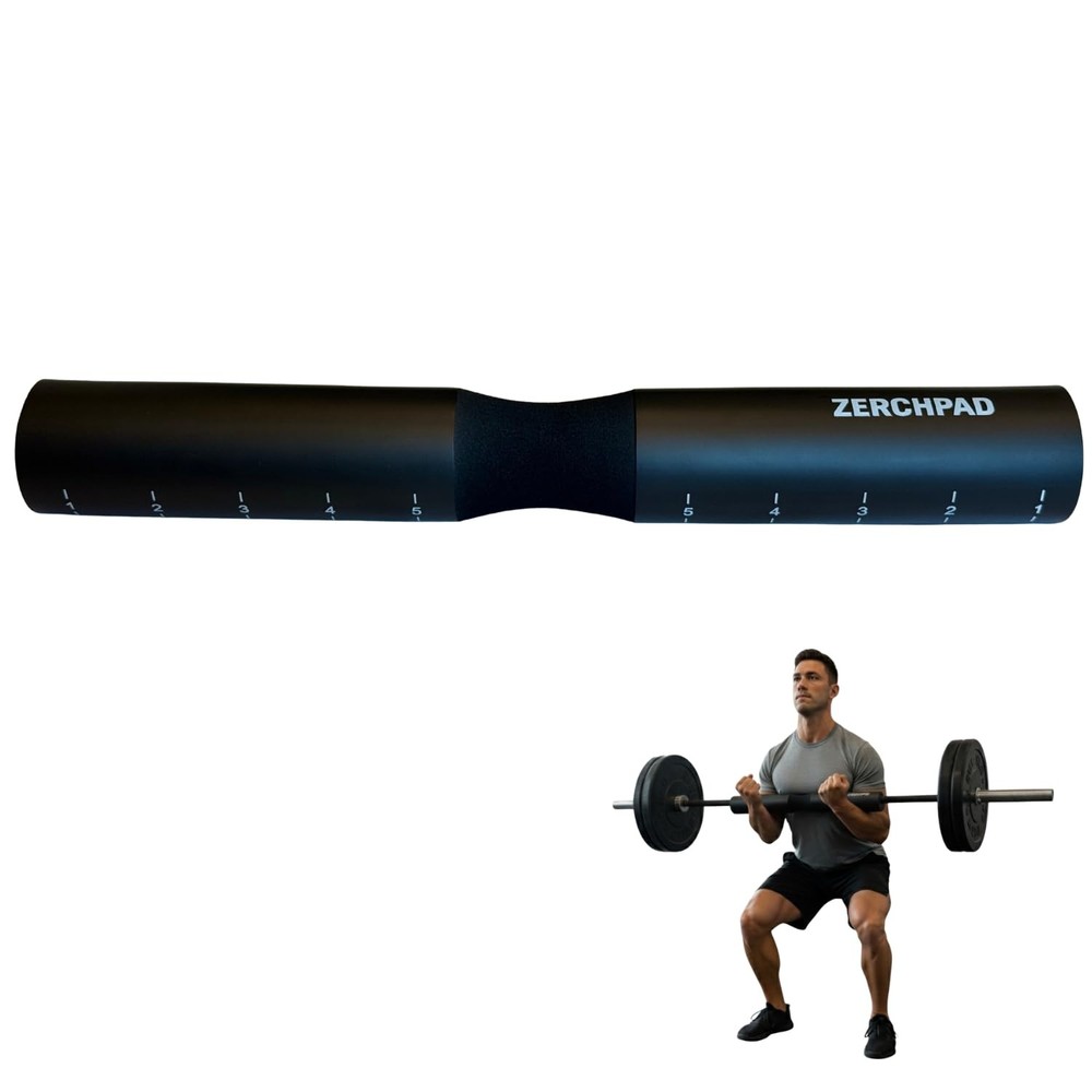 ZerchPad Barbell Pad Squat Designed Specifically for Zercher Squats Black