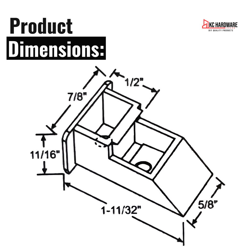 KC Hardware Sash Cam Replacement Channel Balance White (10 Pack)
