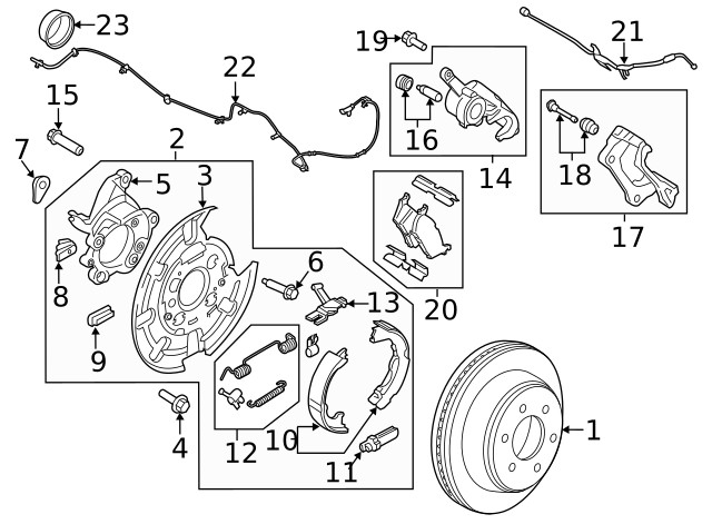 Genuine Ford ABS Wheel Speed Sensor HL3Z2C190A