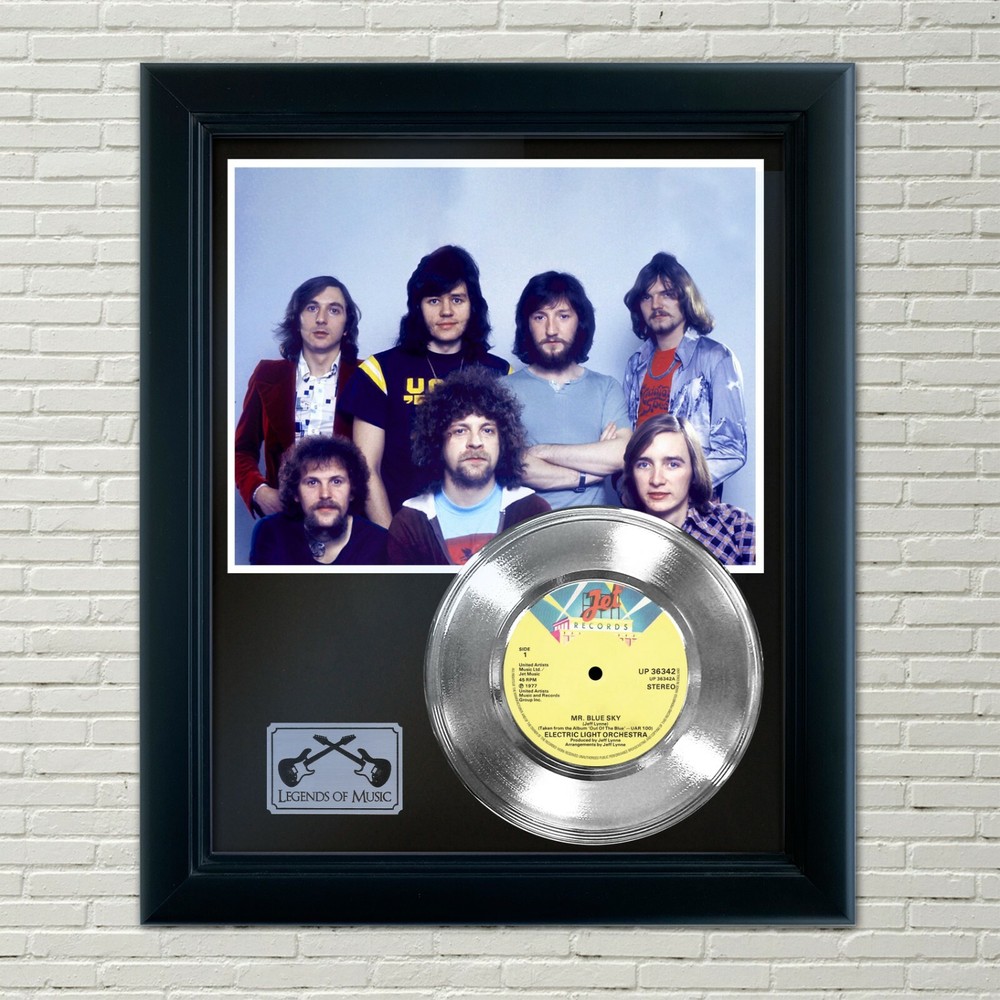 ELO "Mr Blue Sky" Framed 45 Platinum Record Display