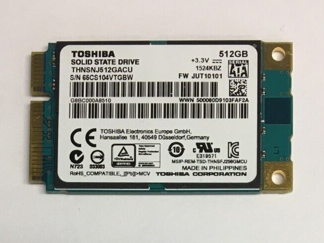 512GB mSATA SSD mixed brands