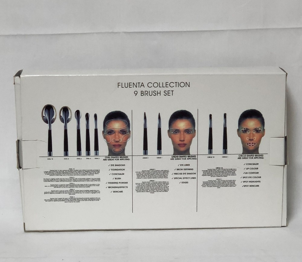 Fluenta Collection Circle # 1R Brush - Black & Gold - New
