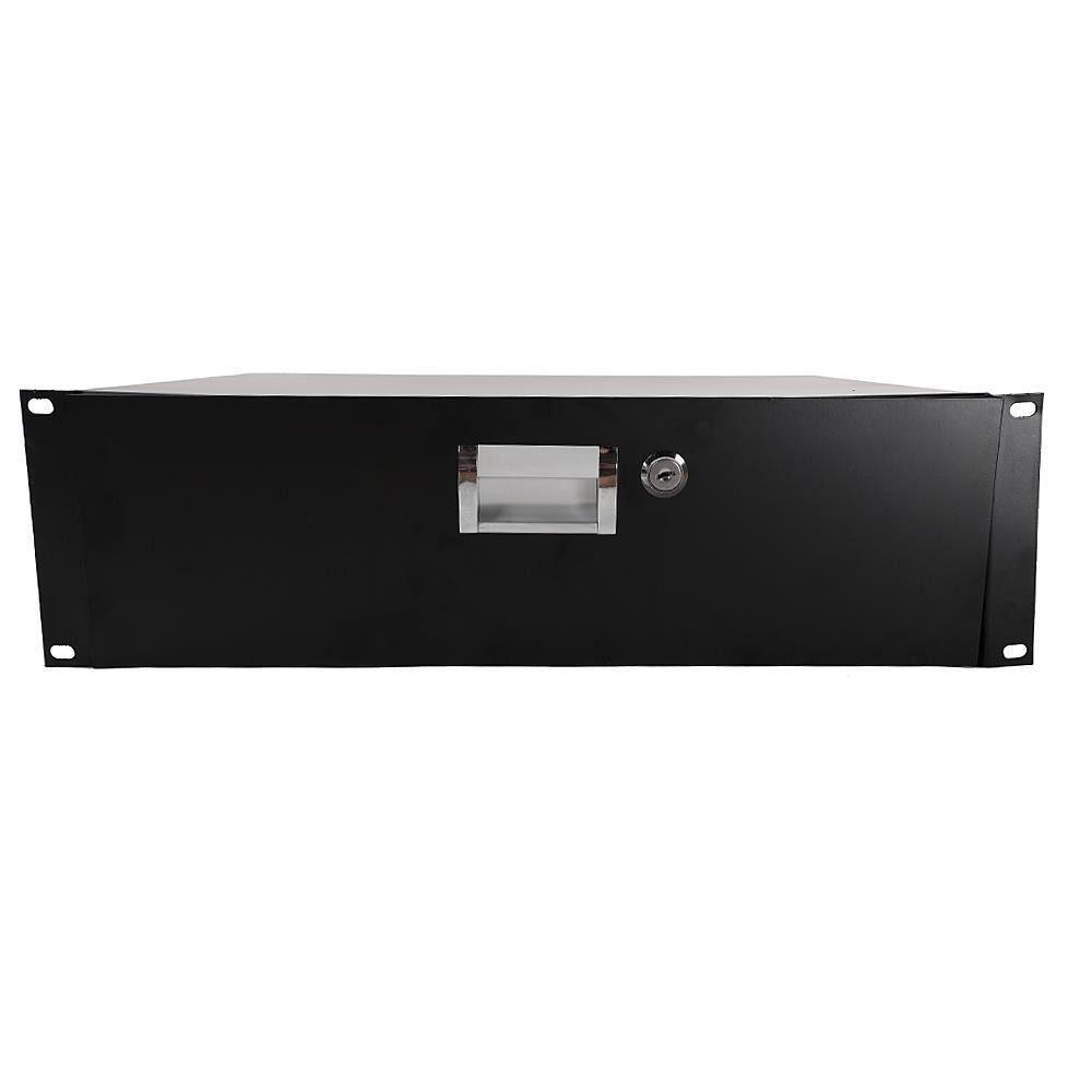 19 " Rack Mount 3U Locking Drawer Audio DJ Server Rack Storage Deep Cabinet