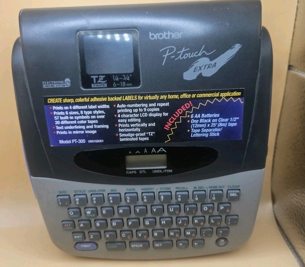 Brother P-Touch Extra Model PT-320 Thermal Label Maker Handheld Printer