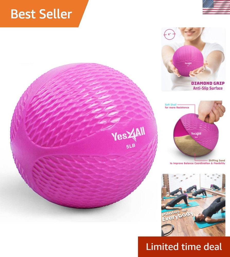Versatile 2-10lbs Weighted Exercise Balls for Strength, Balance & Flexibility