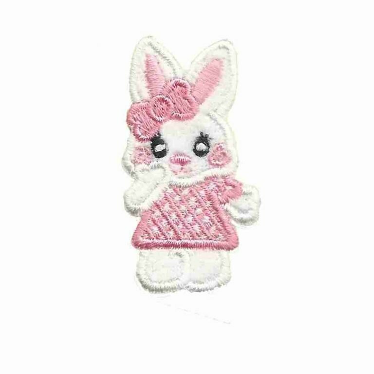 Bunny Patches (4-Pack) Easter Embroidered Iron on Patch Appliques