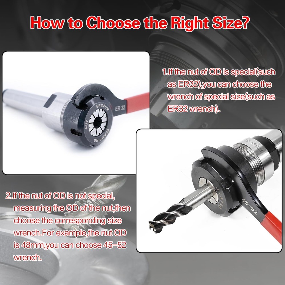 6pcs Coilover Spanner Wrench Set, C-Shape Shock Spanner Hook Wrench Tools, fo...