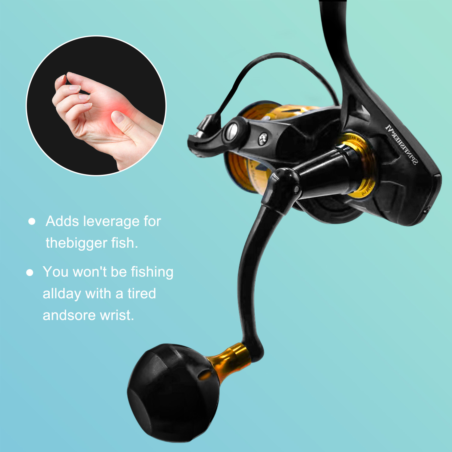 RYABT For Penn Spinfisher VI VII Slammer III IV Long Cast V 66mm Power Handle