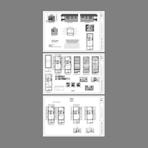 14x30 Tiny House -- 419 sq ft -- PDF FloorPlan -- Model 1A