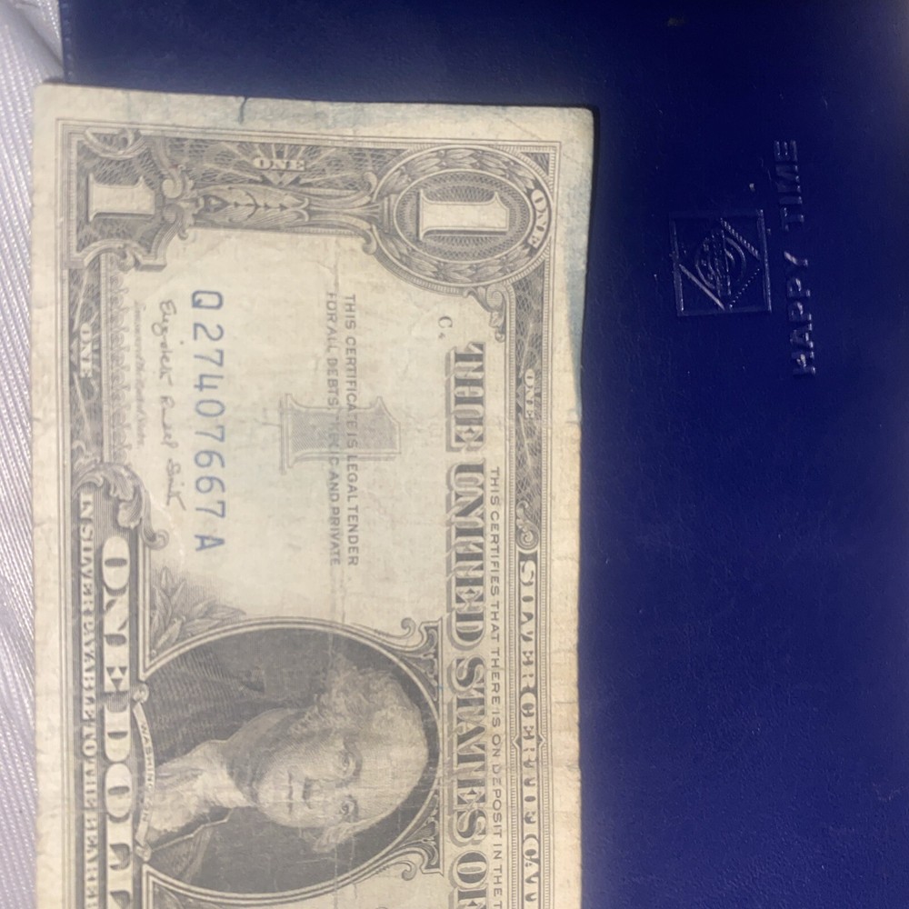 1957-A $1 ONE DOLLAR SILVER CERTIFICATE “INKING ERROR”