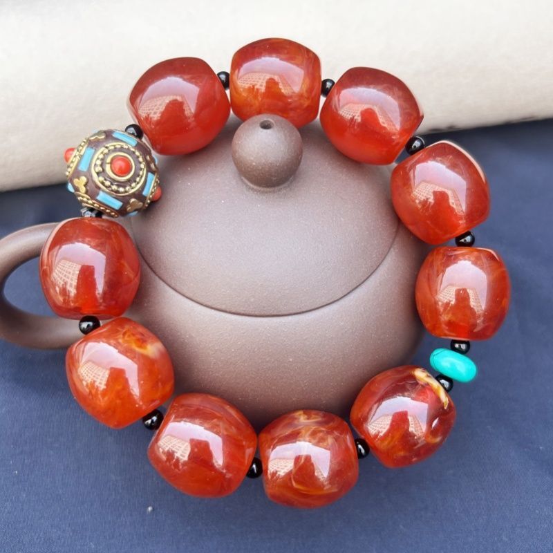 Beeswax Bracelet Barrel Bead Nepalese Bead Separator Resin Single Loop Separator