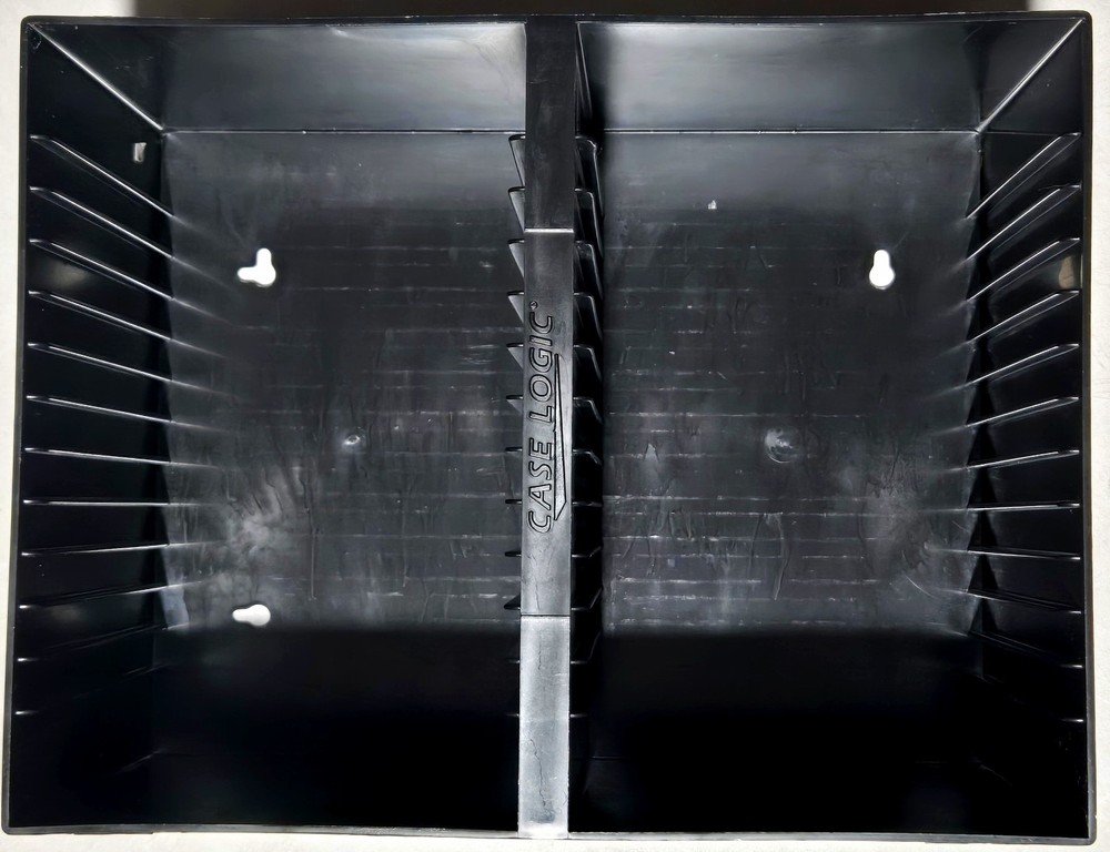 Vintage Case Logic CD Storage Organizer Hard Plastic Rack Wall Mountable