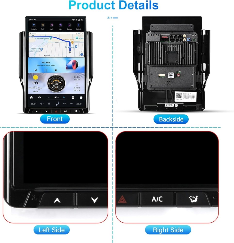 14.4" For Dodge Ram 2019-2022 Android 13 Tesla Smart Radio Screen GPS Car Stereo