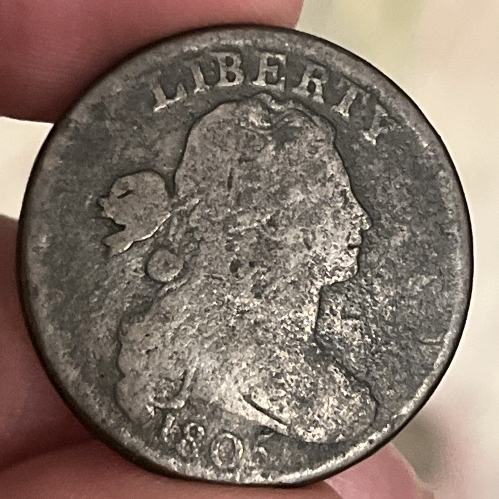1805 Draped Bust Large Cent Fine Coin