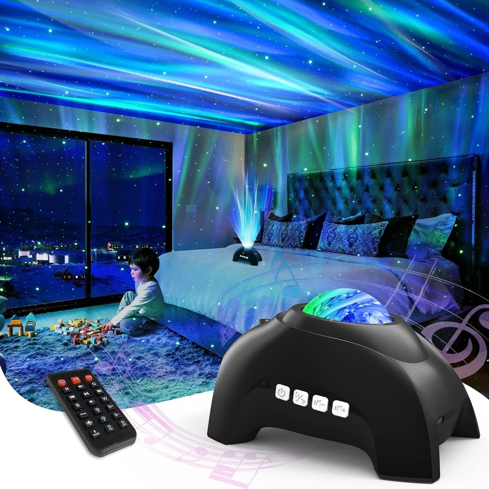 Transformative Northern Lights Projector with Adjustable Brightness & Colors