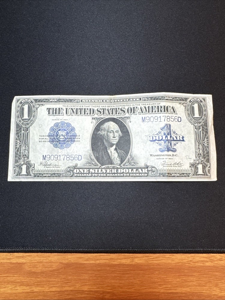 1923 $1 DOLLAR SILVER CERTIFICATION, CIRCULATED CONDITION, LARGE NOTE