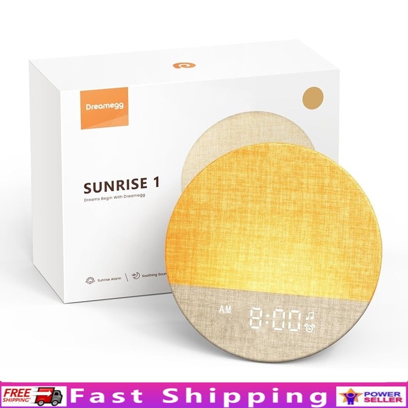Customizable Sunrise Alarm Clock Sound Machine Dimmable Night Light Better Sleep