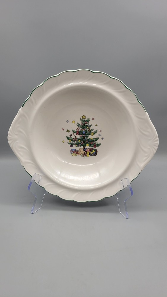 Nikko Happy Holidays 5pc Completer Hostess Set Christmas Tree Serving Tableware
