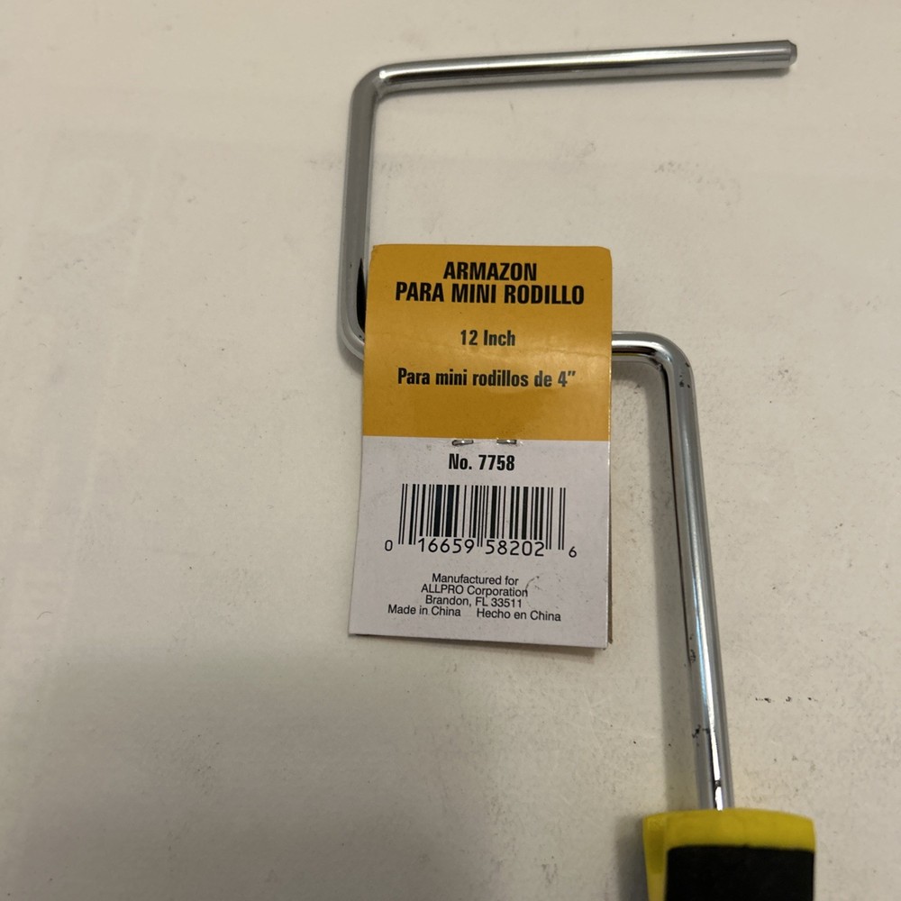Allpro Mini Paint Roller Frame 12" 7758 For 4” Rollers