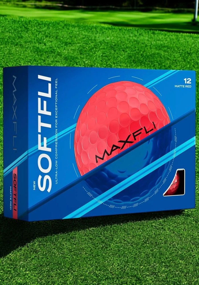 Maxfli SoftFli Golf Balls - Matte Red - 12 Pack