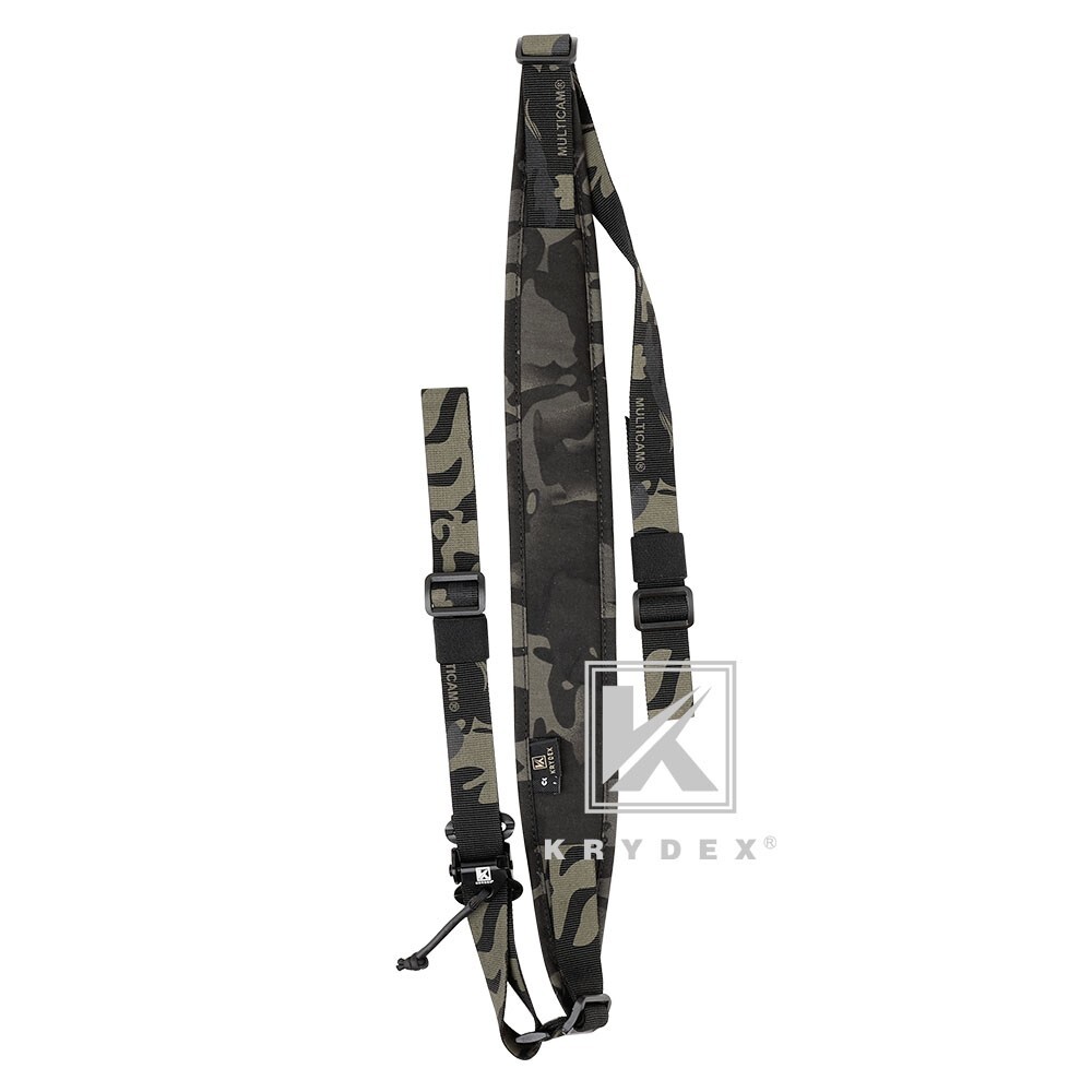 KRYDEX Tactical Sling Modular Slingster Pull Tab 2Point Quick Adjust Black Camo