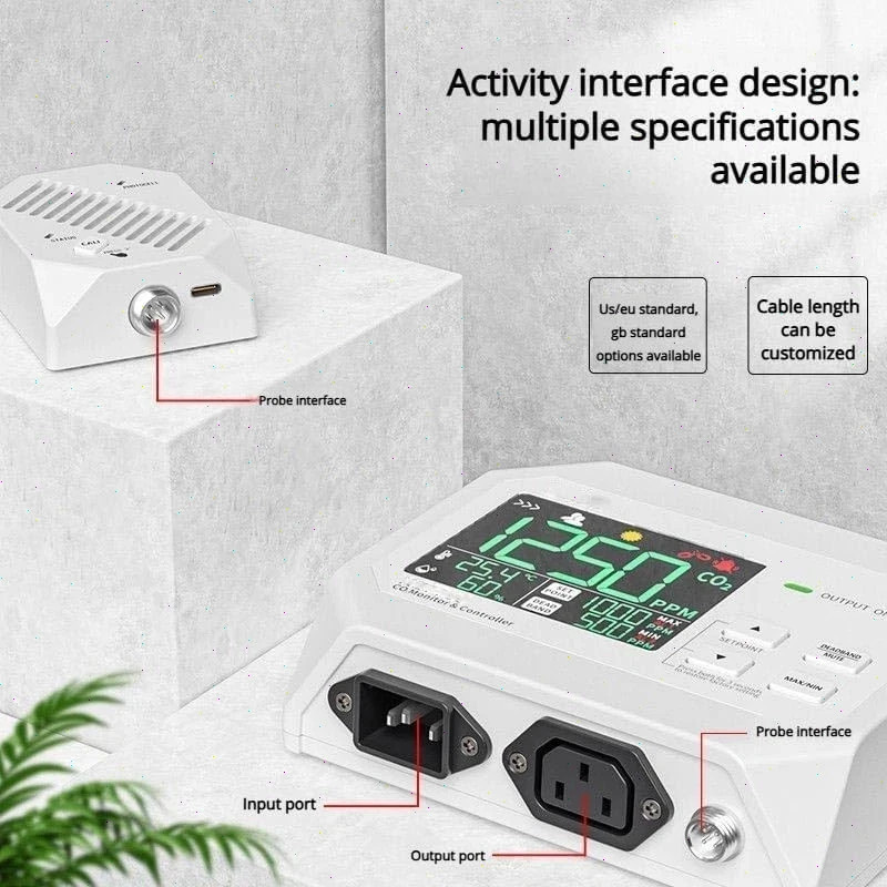 Fixed Carbon Dioxide Controller with Range 0-9999ppm Real-timealarm Detection