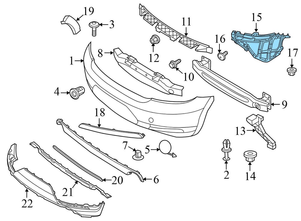 2012-2019 VW BEETLE - REAR LEFT Blind SPOT Detection Sensor / Module Bracket