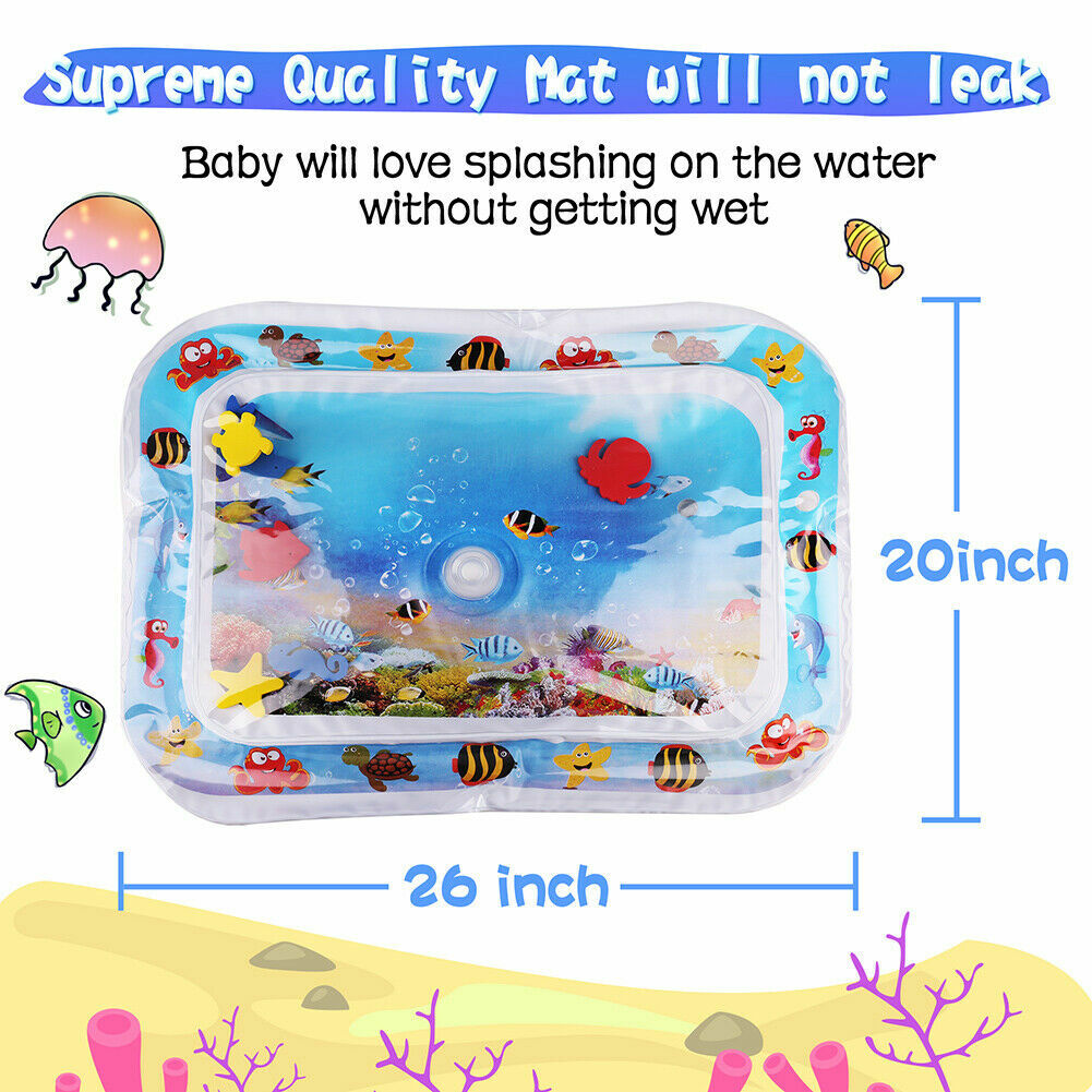 Inflatable Water Play Mat For Newborn Baby Infants Toddlers Toys Christmas Gift