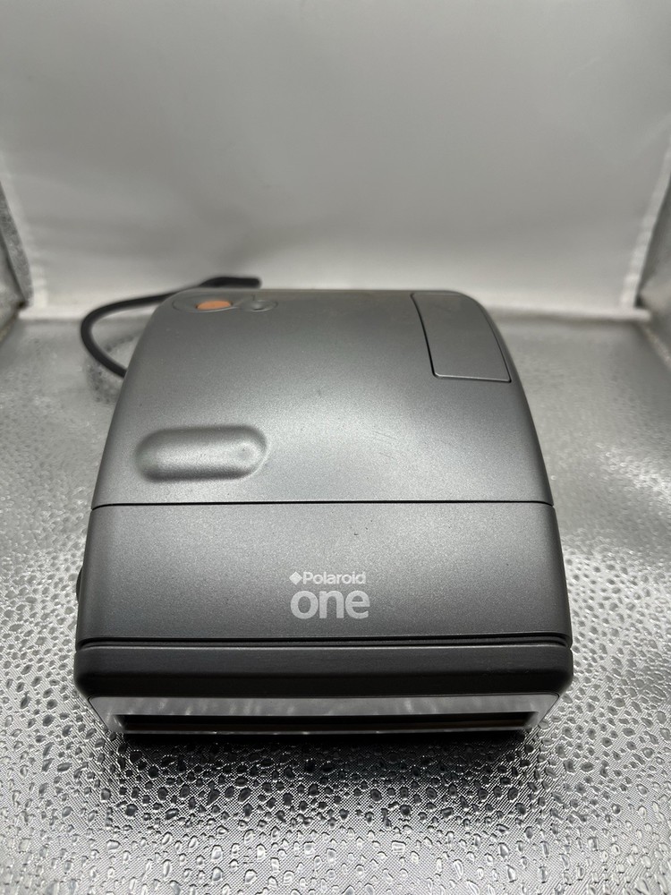 Polaroid One Instant Camera Silver 100mm Focus Range 3ft Untested As-is