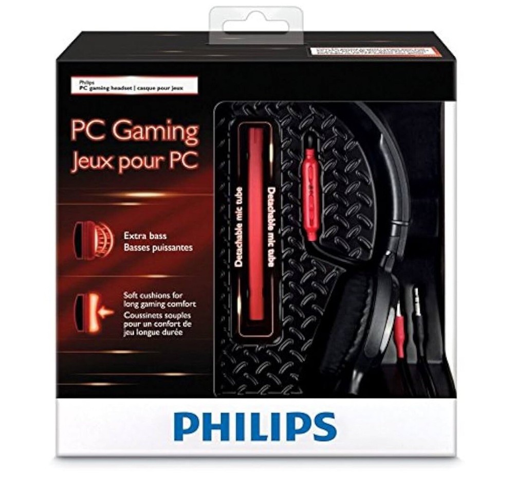 Philips PC Gaming Headset with Microphone Wired Over Ear Extra Bass SHG7210