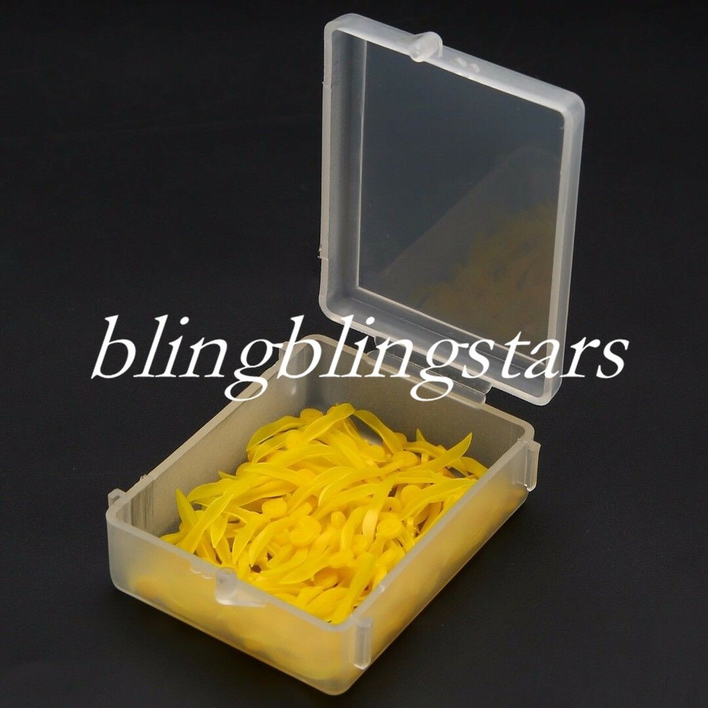 100 Pcs Denture Wedges Material Supply Dental Disposable Teeth Plastic Medium